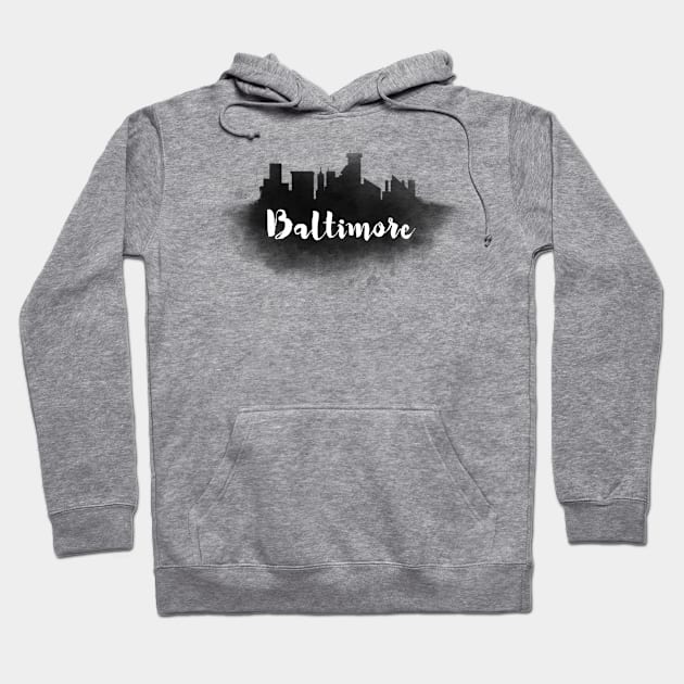 Baltimore watercolor Hoodie by kursatunsal